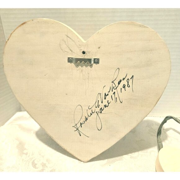 Vintage 1987 Baby Nursery 4 pc HOME INTERIORS Picture Set Signed Handmade Woodwo - Picture 7 of 7